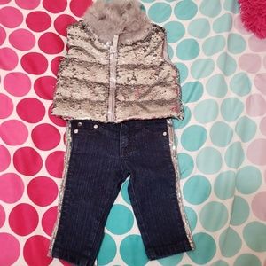 6M Silver sequin outfit